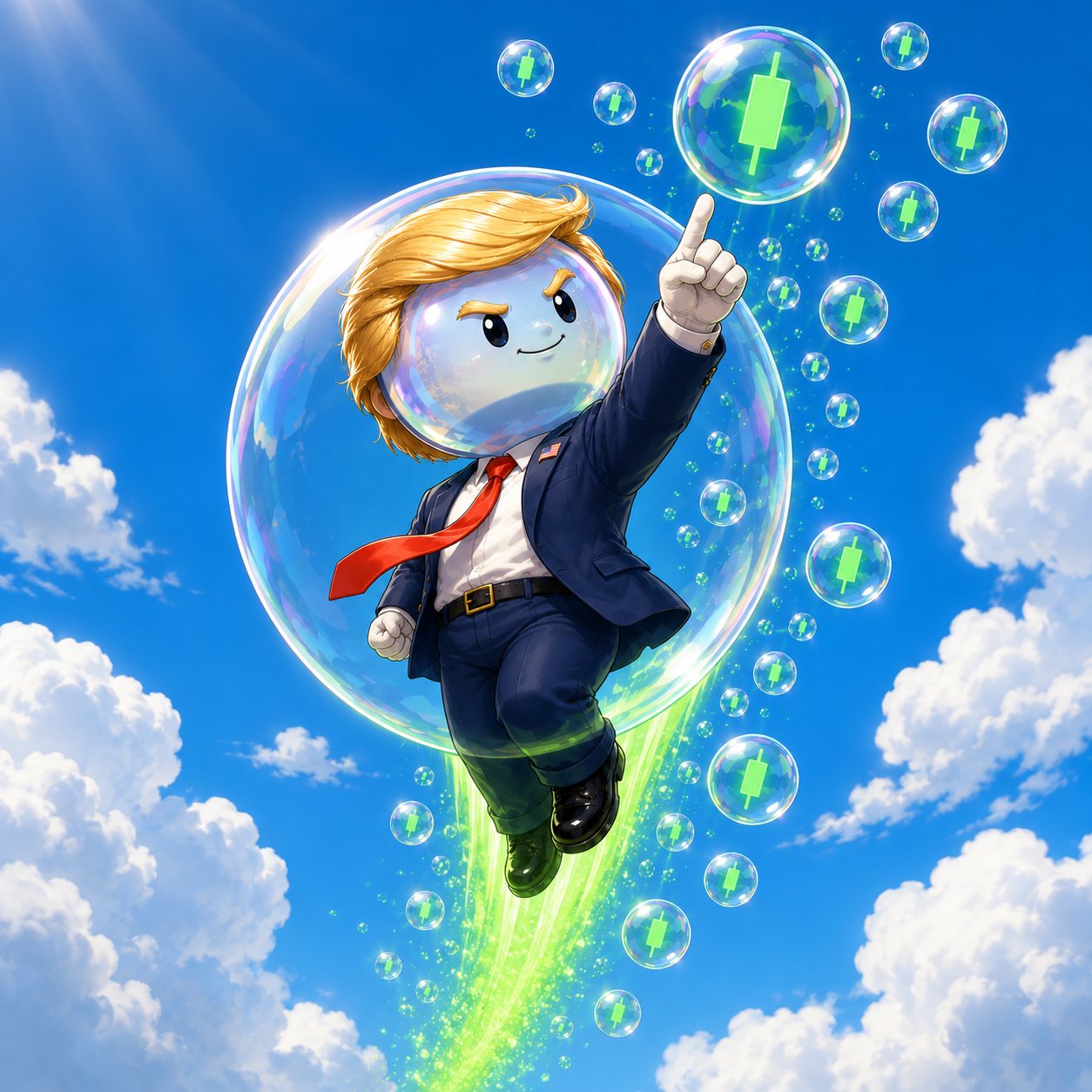 Bubble Trump big impact artwork